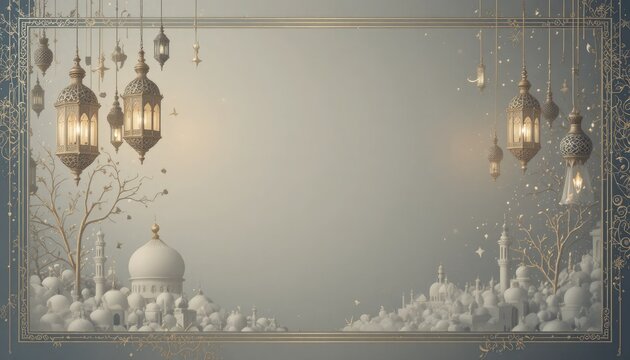 ramadan kareem style editable template background minimalist and islamic style eid mubarak iftar party