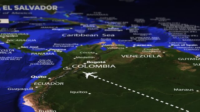 Flight From Rio Brazil to San Salvador EL SALVADOR with flag pins