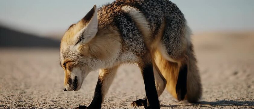Close-up shot of a fennec fox