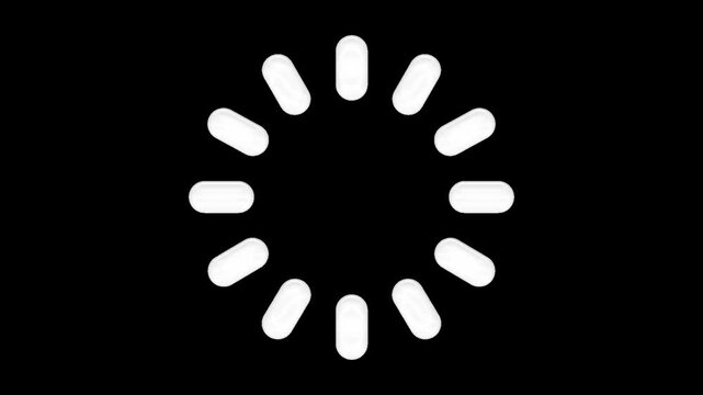 Loading icon Animation with Alpha Background 4K