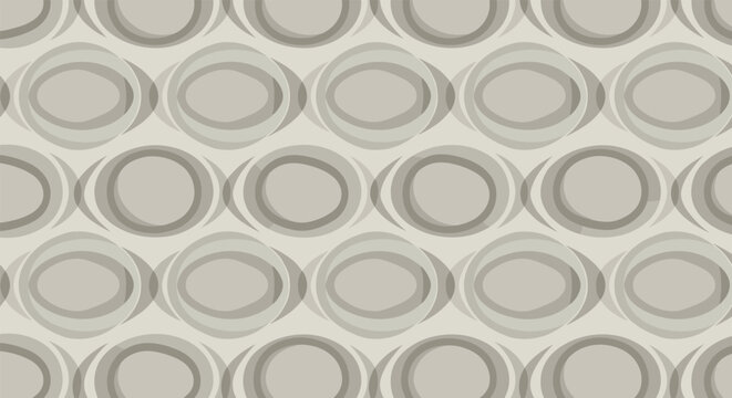 Abstract seamless pattern background with overlapping gray ovals and circles creating a sophisticated geometric texture and depth.