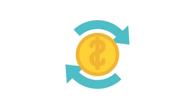 Conceptual Graphic of Money Circulation, Exchange, and Financial Transactions with Arrows