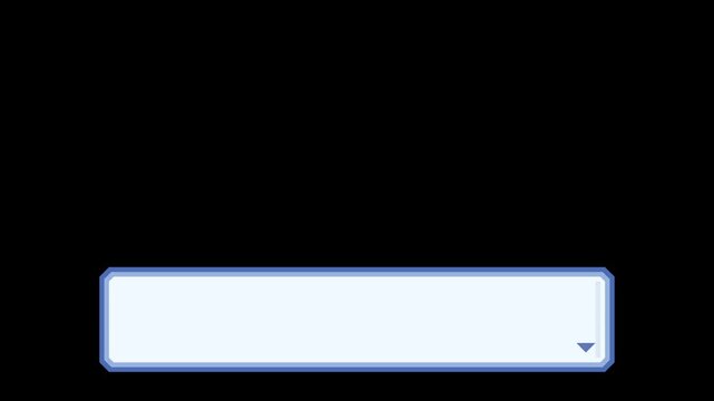 Futuristic digital interface input field featuring an interactive dropdown arrow mechanism