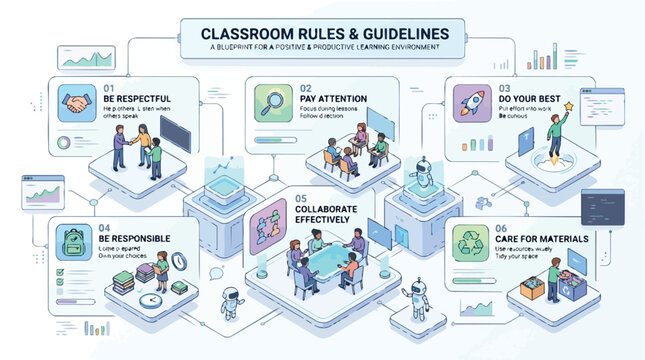 Classroom Rules and Guidelines for Effective Learning and Positive Environment.