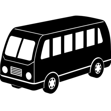 Minibus Transportation Vehicle Icon