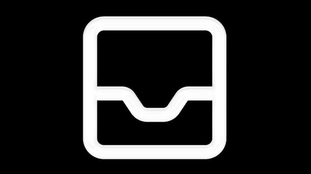 Message box icon Animation with Alpha Background 4K