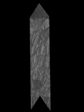 Geometric spearhead with intricate textured surface design