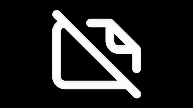 No document icon Animation with Alpha Background 4K