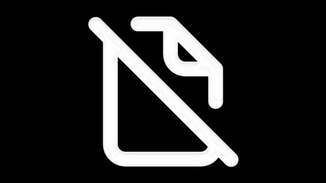 No document icon Animation with Alpha Background 4K