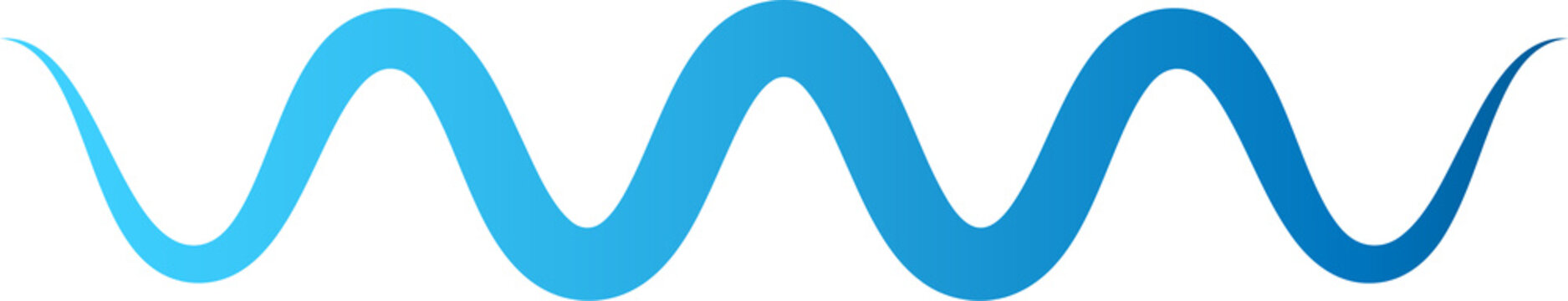 Blue sinusoidal wave graphic element