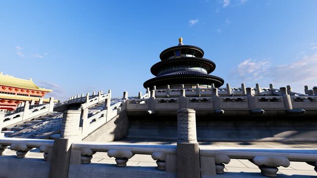 Hall of Prayer for Good Harvests at the Temple of Heaven Park, Beijing, China