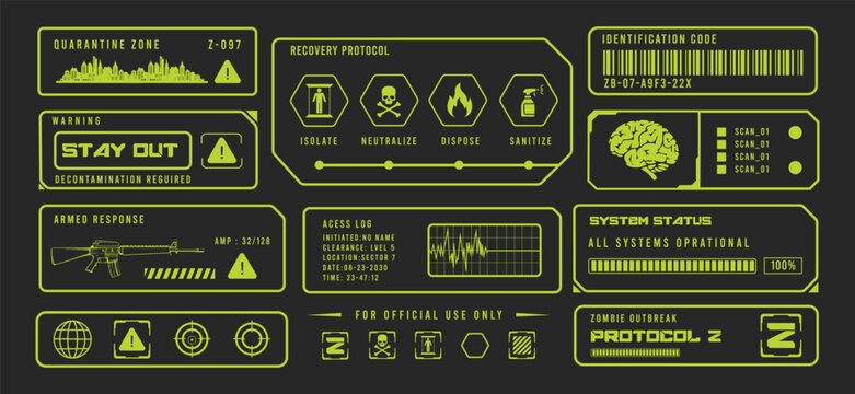 Cyberpunk Zombie Vector Character Futuristic Undead Sci-Fi Illustration