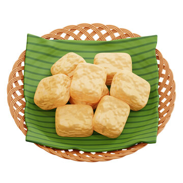 kerupuk kulit indonesian crackers 3d icon illustration