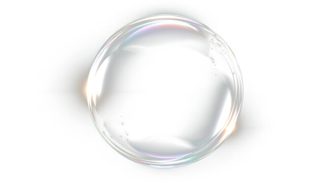 Soap bubbles floating glass spheres clean abstract background.