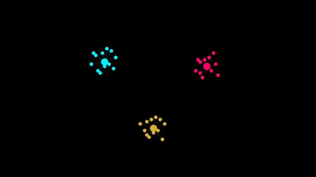 K-means clustering algorithm data segmentation loop animation