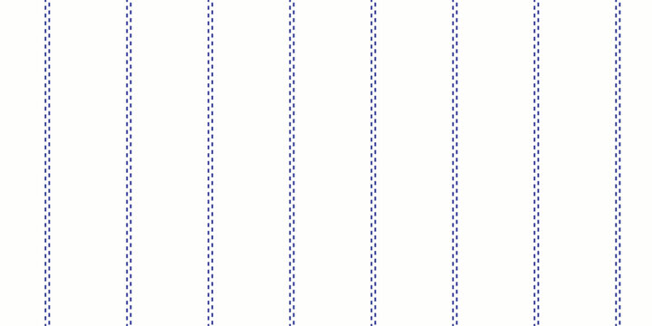 Blue Dashed Vertical Stripe Seamless Pattern: Coastal Style Dotted Lines Vector Background for Textile Fabric