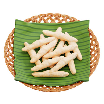 otak otak indonesian grilled fish cake 3d icon illustration