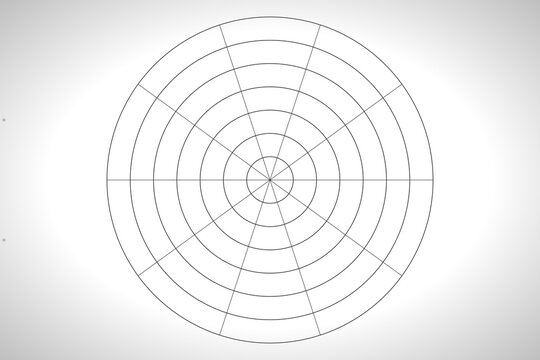 Empty radar chart with concentric circles in minimal design  
