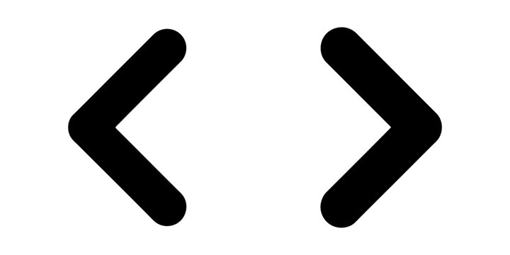 Programming syntax code bracket icons with programming development software