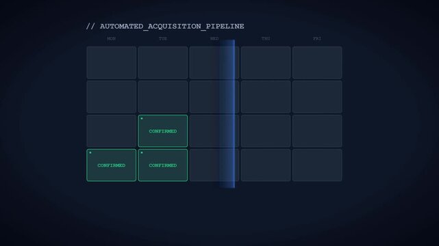 Automated SaaS Calendar Booking Matrix Interface