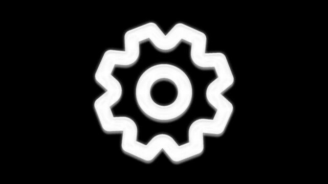 Setting gear Icon Animation with Alpha Background