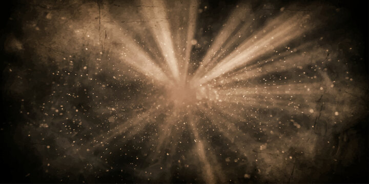 Cosmic Explosion of Light in Deep Space with Glowing Stars and Nebula Galaxy Background