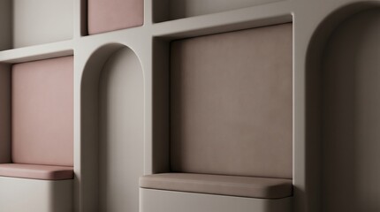 Fototapeta premium Architectural clay wall background for luxury spa and hospitality branding