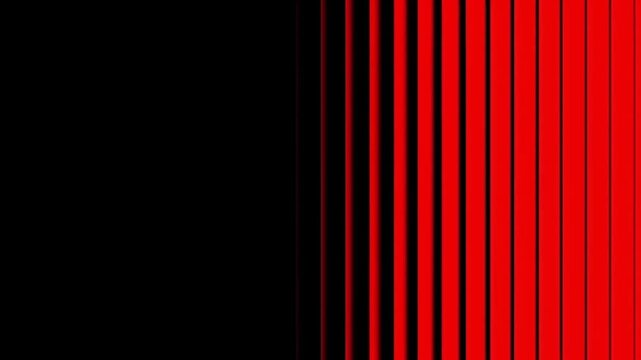 Red vertical stripes pattern with gradient abstract background texture, 4k video
