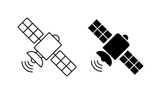 人工衛星をイメージしたアイコンセット