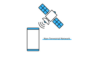 人工衛星を利用したスマートフォンの衛星通信―NTN（非地上系ネットワーク）イメージ © takasu