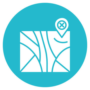 Map Pin Remove Vector Icon