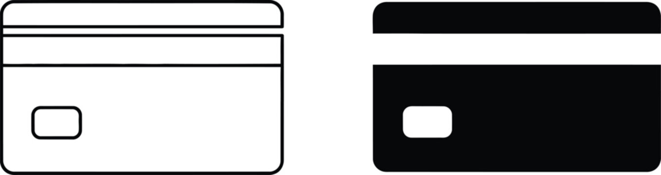 Silhouette of modern credit card design