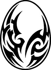 Obraz premium Tribal motif design within an oval frame