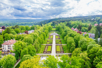 Park Szachowy w Polanicy-Zdroju to najbardziej urokliwe miejsce tutejszego Parku Zdrojowego. Południowo-zachodnia części Parku Zdrojowego i swoją tematyką nawiązuje do szachów. © Franciszek