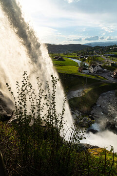 Steindalsfossen, Wasserfall Norheimsund, Norwegen
