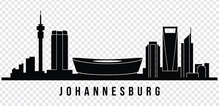 Johannesburg city skyline silhouette vector illustration