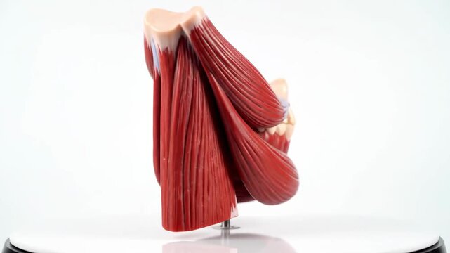 Realistic anatomical wax model of human temporomandibular joint muscles