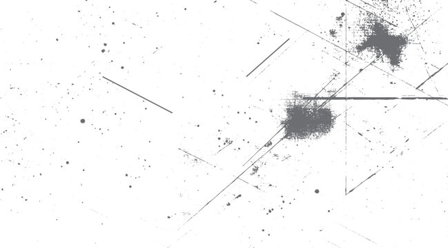 Gray ink splatters and scratches on a white background abstract texture grunge