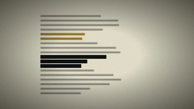 Classified Redacted Document Highlighter Transition