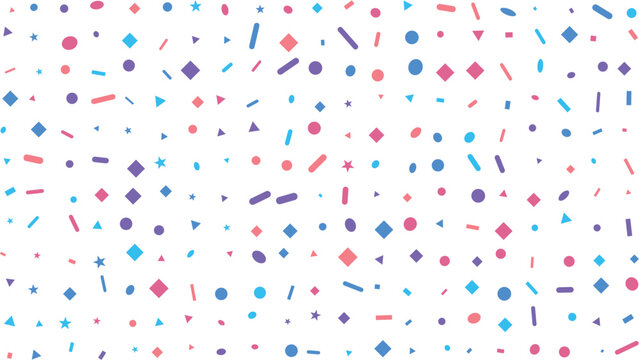 Colorful geometric confetti pattern abstract shapes and lines