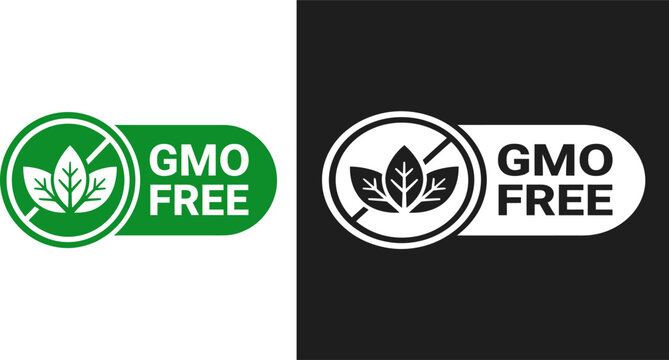 Gmo free labels for food and product packaging design