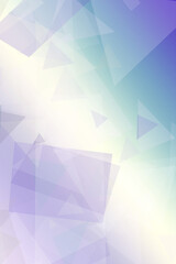 Obraz premium Soft abstract polygon shapes in blue, purple, and white create a calming gradient backdrop, ideal for presentations, branding, and websites with copy space.
