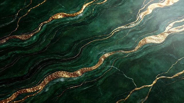 Green marble with golden veins