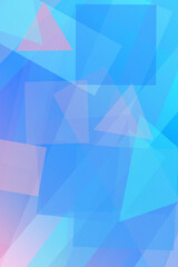 Obraz premium Abstract background of overlapping blue and lavender polygon shapes in a clean geometric style, ideal for tech, design, and modern marketing with copy space.