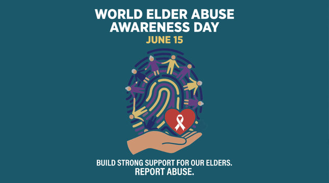 Fingerprint Pattern on Elder Abuse Awareness Day Poster
