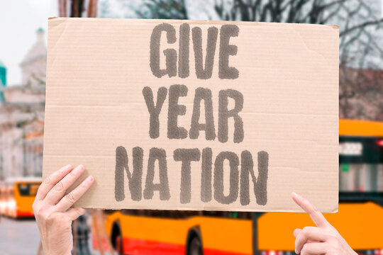 "Give year nation" Devote twelve months to public service. SERVICE. CITIZENSHIP. DUTY. NATION. CONTRIBUTION.