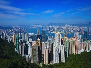 Fototapeta premium aerial view of downtown china