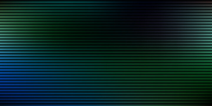 Abstract dark to light green gradient background with horizontal stripes and soft shadows creating modern textured effect, dynamic design.