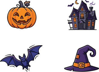 Obraz premium Halloween Vector Icon Collection