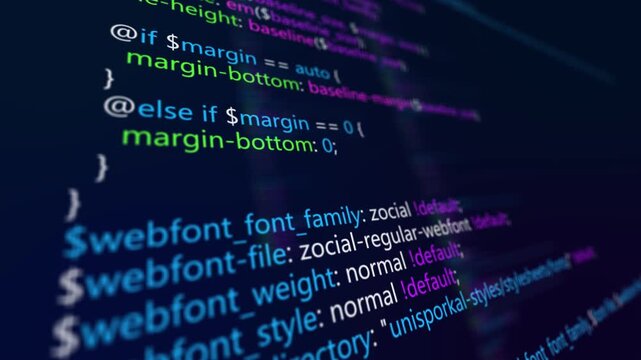 Computer programs and programming code keep scrolling